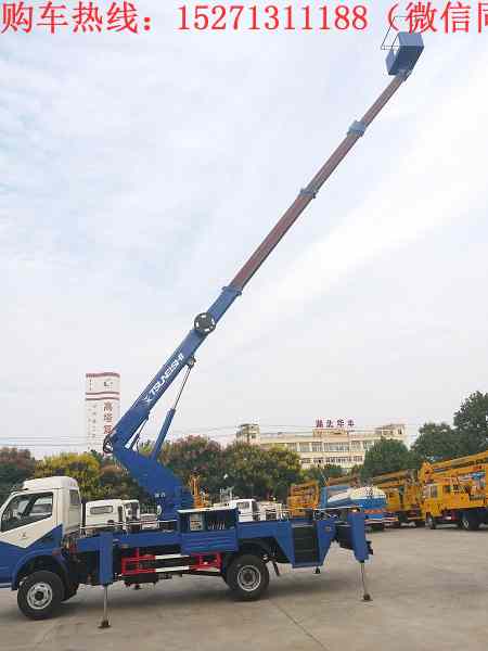東風(fēng)20米直臂式升降車采用東風(fēng)多利卡3800mm軸距底盤,朝柴156馬力柴油發(fā)動機(jī),最大作業(yè)高度20米,工作臂采用直臂伸縮式,工作斗可承載200kg。